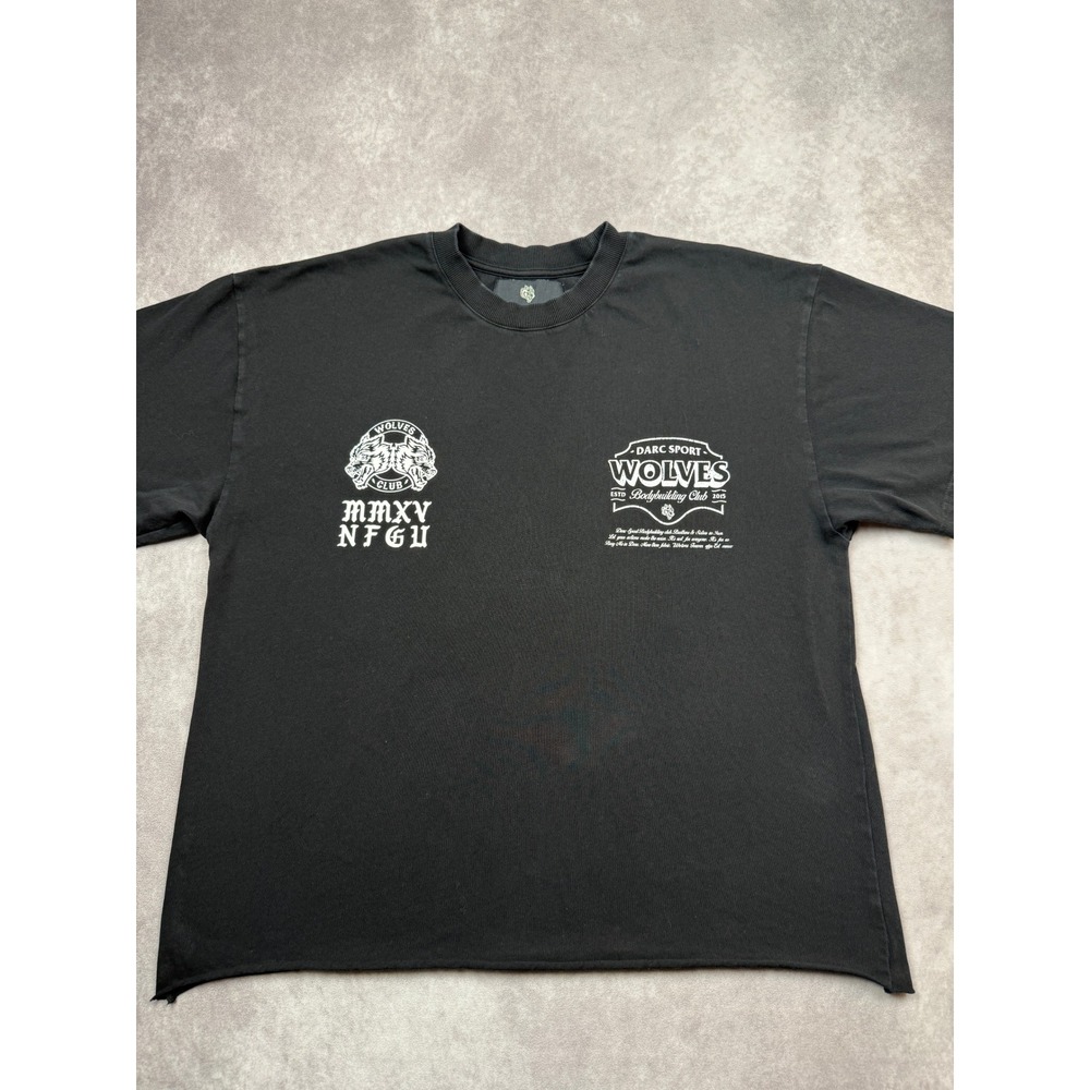 Darc Sport Wolves Bodybuilding Club Black Graphic T Shirt Men L Limited 452/1000
